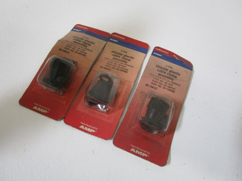 LOT 3 AMP CIRCULAR PLASTIC CABLE CLAMP ASSEMBLY 40-104CC ORIGINAL PACKAGE