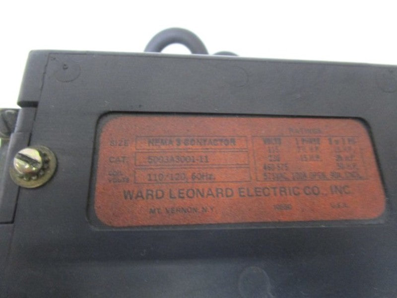 WARD LEONARD CONTACTOR 5003A3001-11 UNMP