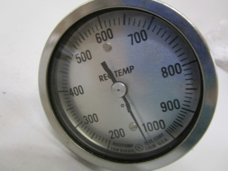 REOTEMP BIMETAL THERMOMETER 200 TO 1000F LL/04/01/F85 NSMP