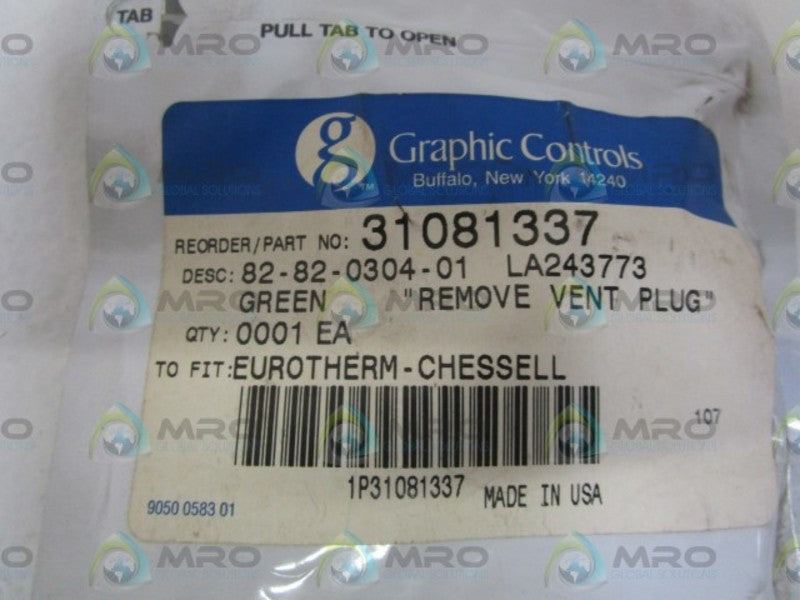 GRAPHIC CONTROLS GREEN MARKER 82-82-0304-01 ORIGINAL PACKAGE