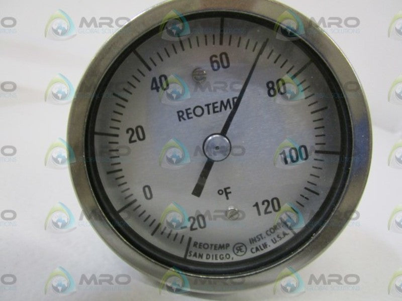 REOTEMP BIMETAL THERMOMETER -20-120F LL/04/01/F31 NSMP