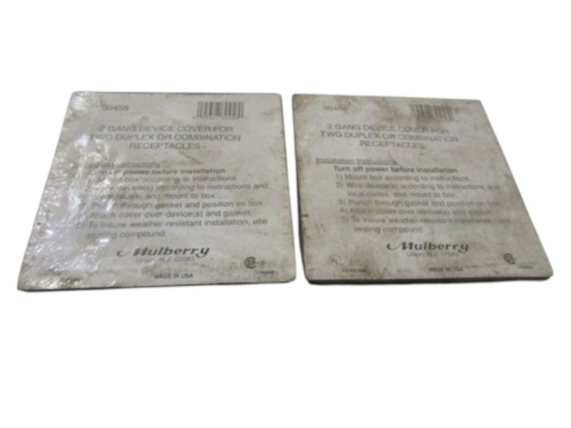 LOT OF 2 MULBERRY 2 GANG DEVICE COVER 30458 NSNP