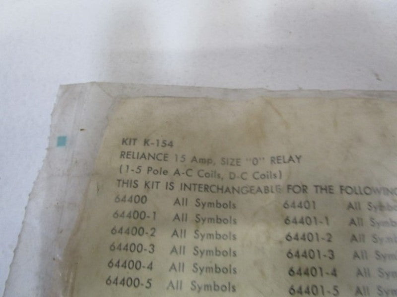 RELIANCE ELECTRIC K-154 CONTACTOR KIT  NSMP