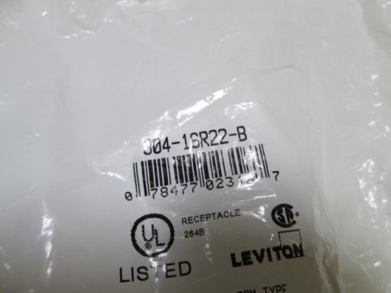 LOT OF 5 LEVITON RECEPTACLE 304-16R22-B (BLUE) NSMP