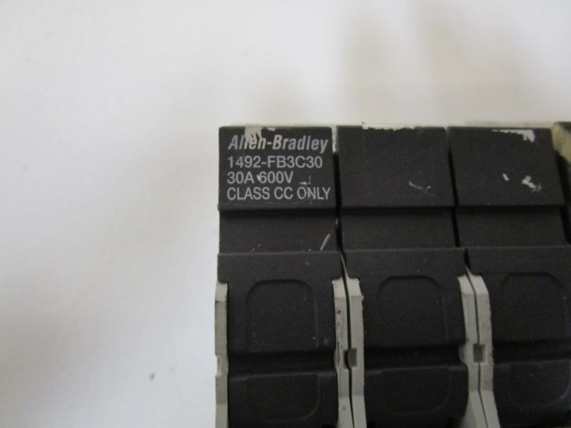 LOT OF 3 INDUSTRIAL SPARE PART FUSE HOLDER 1492-FB3C30 SER.B UNMP