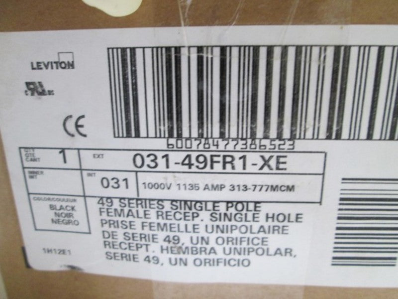 LEVITON RECEPTACLE 031-49FR1-XE (BLACK) NSMP