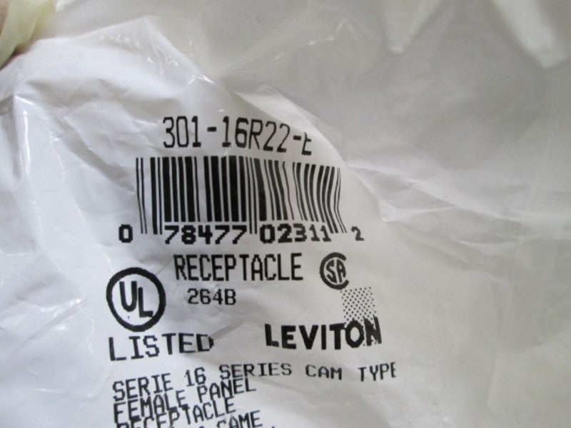 LEVITON RECEPTACLE 301-16R22-E (BLACK) NSMP