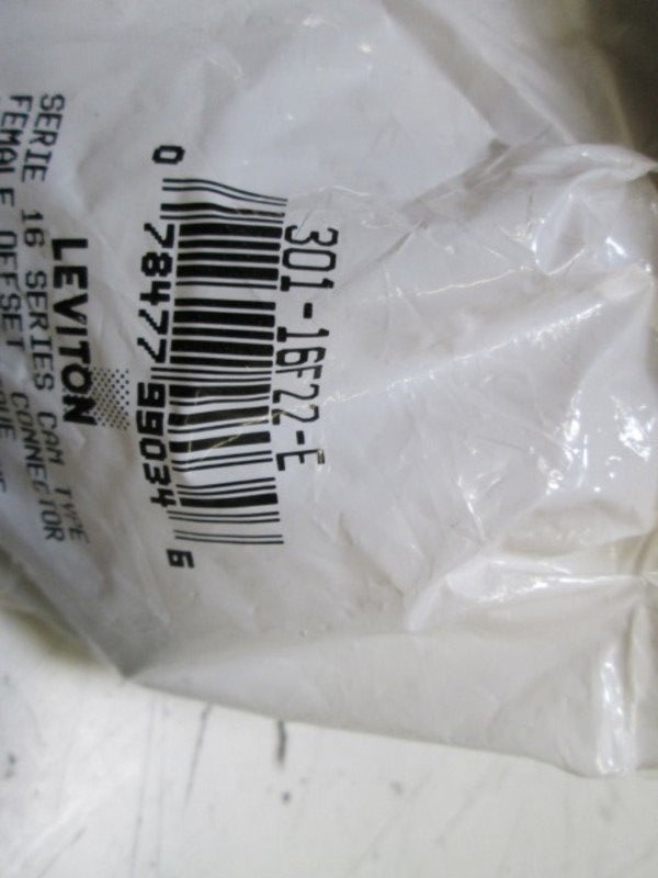 LEVITON CONNECTOR 301-16F22-E (BLACK) NSMP