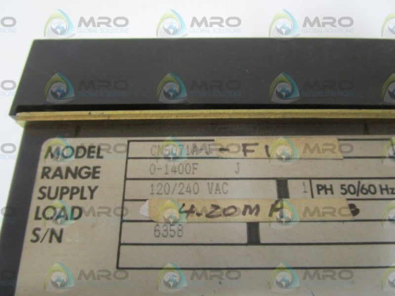 OMEGA CN6071A-J-F1 TEMPERATURE CONTROLLER 0-1400F UNMP