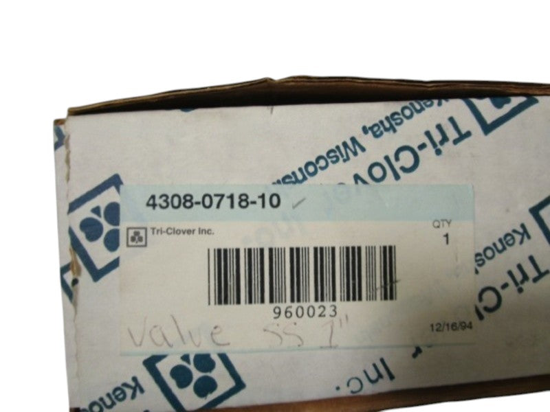 TRI-CLOVER BALL VALVE 4308-0718-10 NSMP