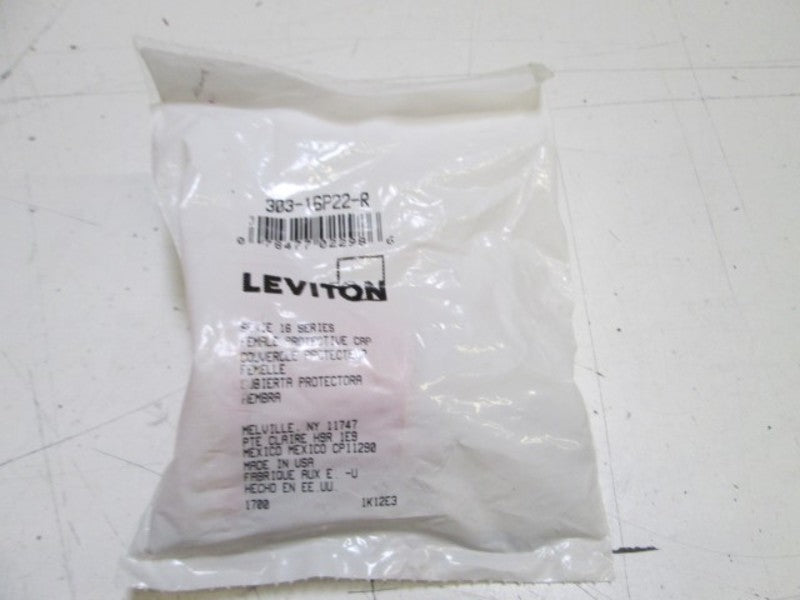 LEVITON FEMALE PROTECTIVE CAP 303-16P22-R (RED) NSMP