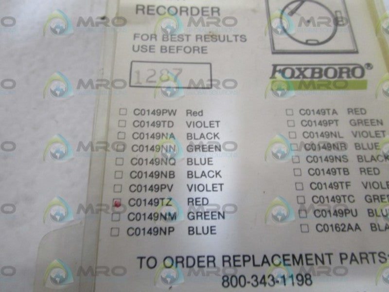 LOT OF 4 FOXBORO FIBER-TIP PENS RED C0149TZ ORIGINAL PACKAGE