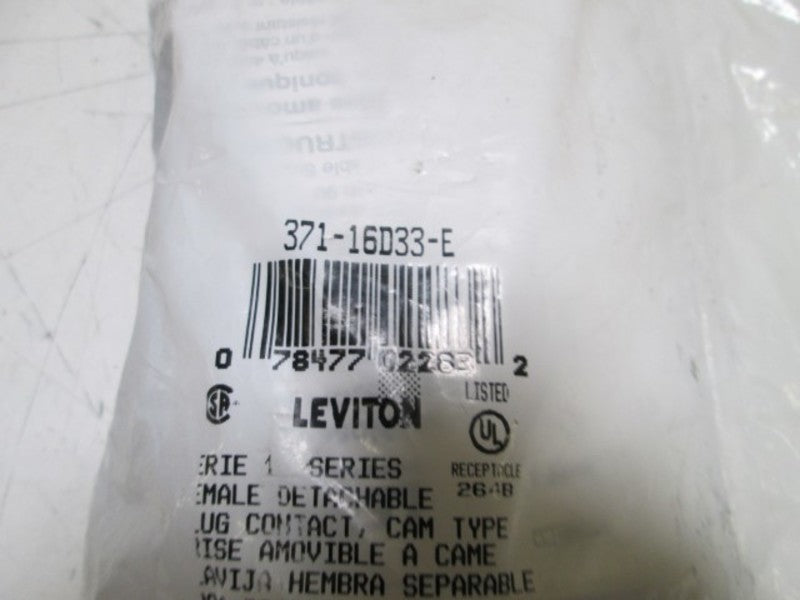LEVITON PLUG 371-16D33-E (BLACK) NSMP