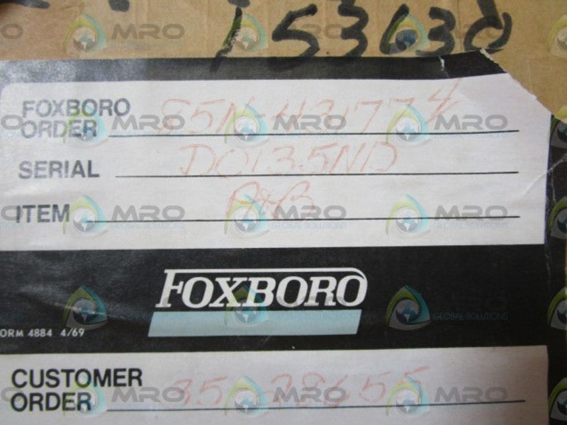 FOXBORO PRESSURE SENSOR TRANSMITTER D0135ND NSMP