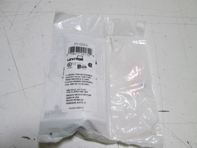 LEVITON PLUG 375-15D22-G (GREEN) NSMP