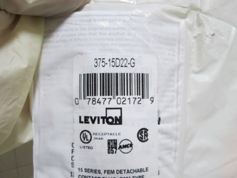 LEVITON PLUG 375-15D22-G (GREEN) NSMP