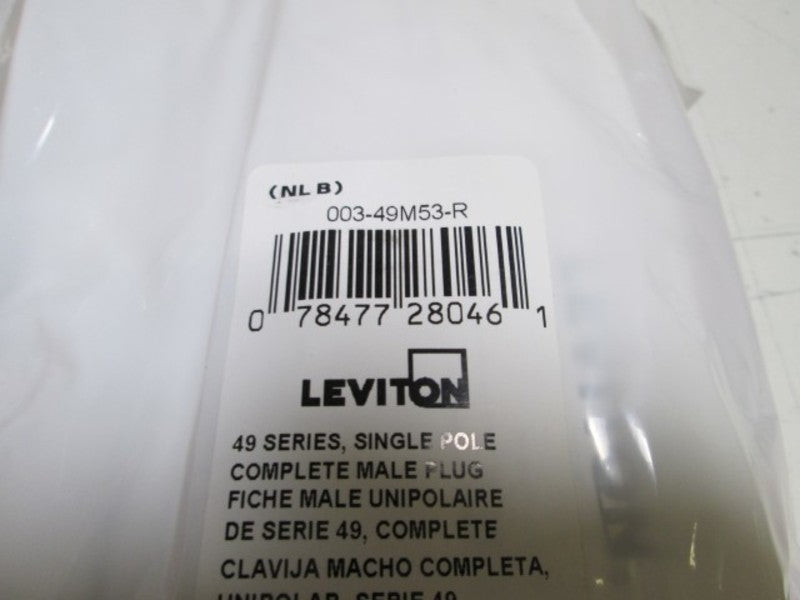 LOT OF 3 LEVITON MALE PLUG 003-49M53-R (RED) NSMP