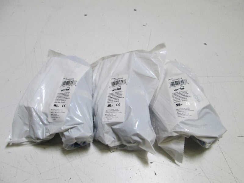 LOT OF 3 LEVITON MALE PLUG 004-49M53-B (BLUE) NSMP