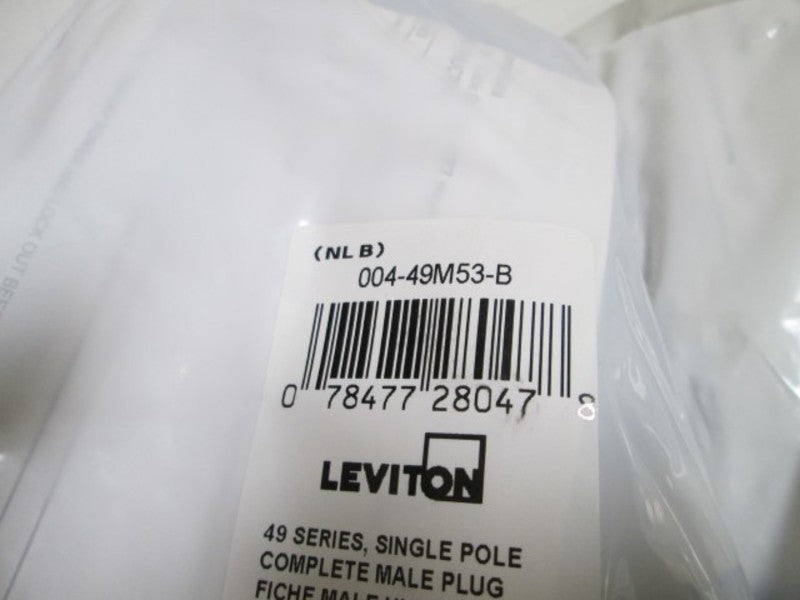 LOT OF 3 LEVITON MALE PLUG 004-49M53-B (BLUE) NSMP