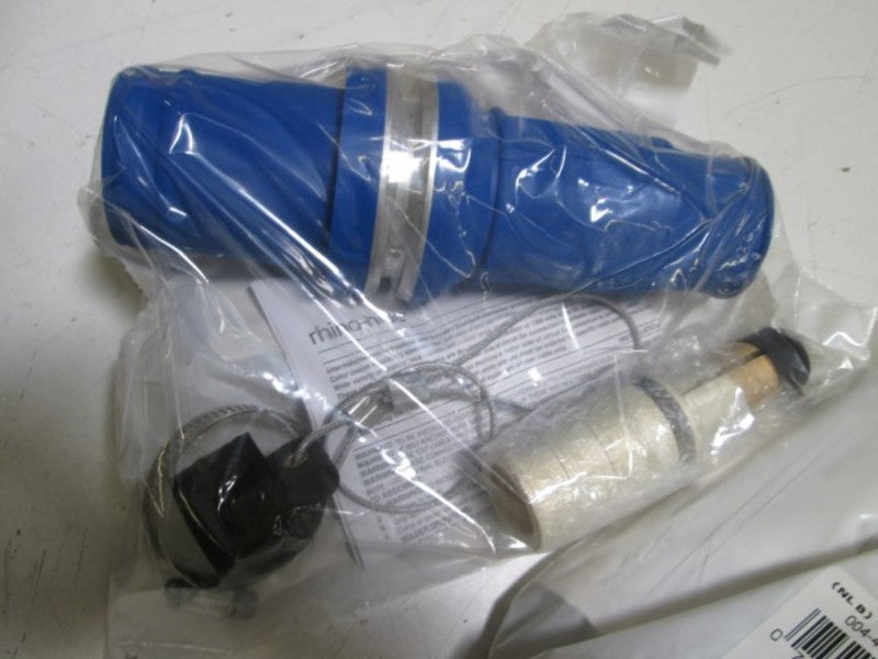 LOT OF 3 LEVITON MALE PLUG 004-49M53-B (BLUE) NSMP