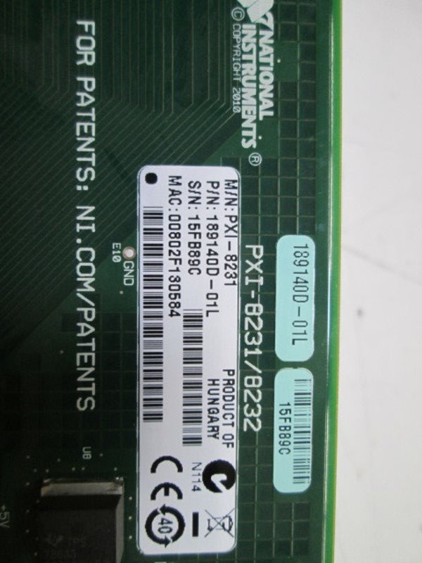 NATIONAL INSTRUMENTS GIGABIT ETHERNET INTERFACE  PXI-8231 NSNP