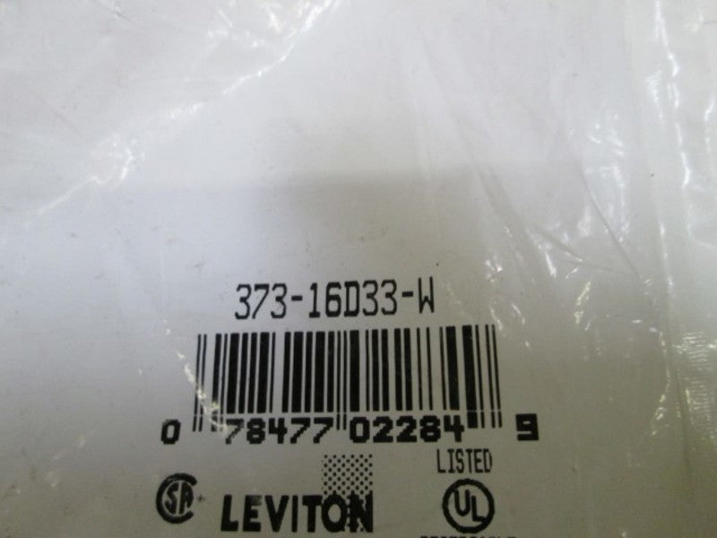 LEVITON WHITE PLUG 373-16D33-W (INCOMPLETE) NSNP