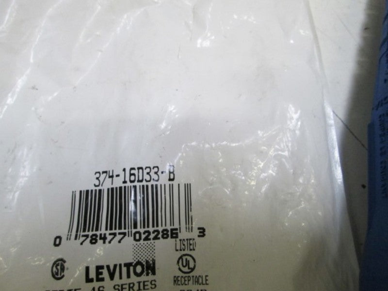 LEVITON BLUE PLUG 374-16D33-B (INCOMPLETE) NSNP