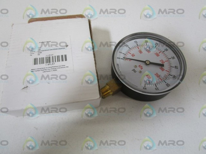 GRAINGER 4FLX7 PRESSURE GAUGE 3-1/2"  0-60 PSI NSMP