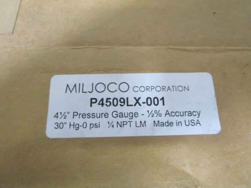 MILJOCO  30"Hg-0PSI PRESSURE GAUGE P4509LX-001 NSMP