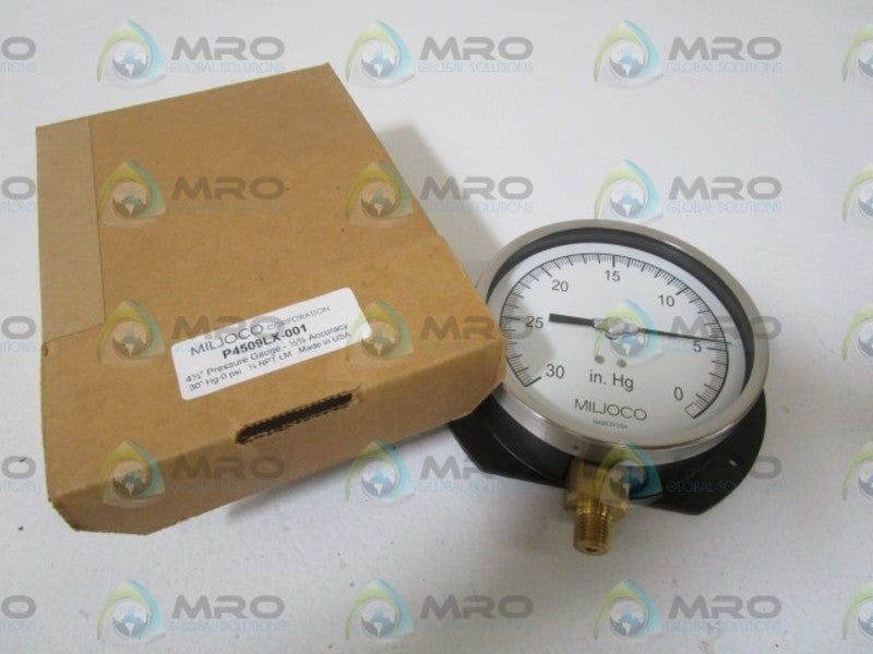MILJOCO  30"Hg-0PSI PRESSURE GAUGE P4509LX-001 NSMP