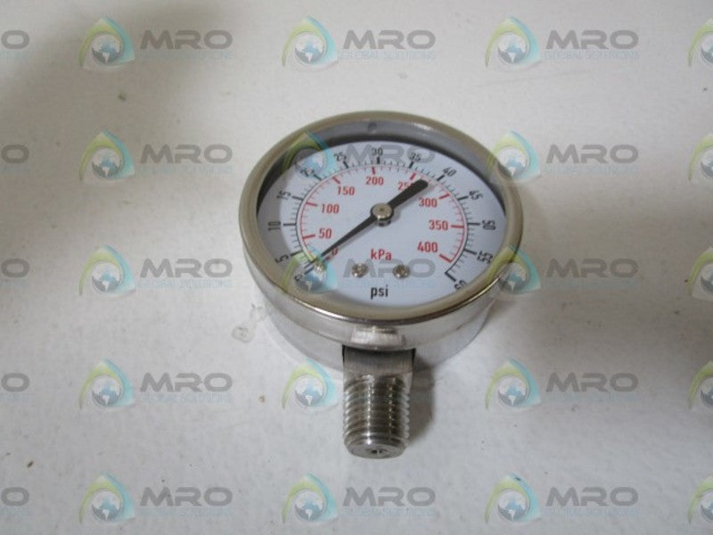 GRAINGER 4FMN2 PRESSURE GAUGE 2-1/2" 0-60 PSI NSMP