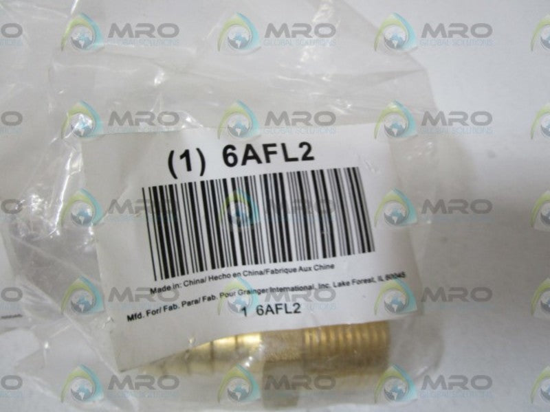 LOT OF 2 GRAINGER HOSE BARB 6AFL2 NSNP IN BAG
