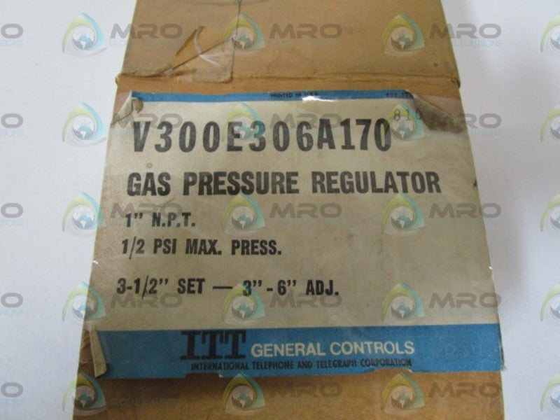 ITT GAS PRESSURE REGULATOR V300E306A170 NSMP