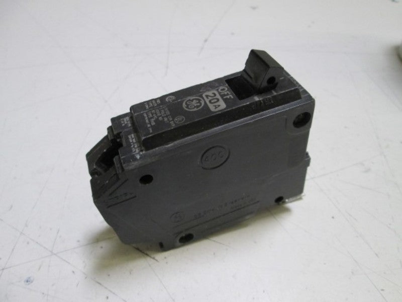 GENERAL ELECTRIC CIRCUIT BREAKER THQB 1 POLE 20AMPS UNMP