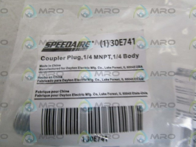 LOT OF 3 SPEEDAIRE COUPLER PLUG 30E741 NSMP