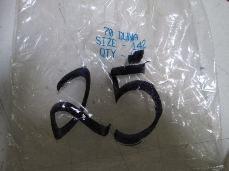 LOT OF 25 70 BUNA O-RING SIZE 142 NSNP