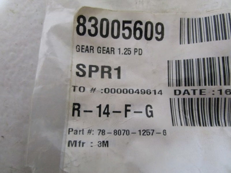 LOT OF 2 3M GEAR 1.25PD 78-8070-1257-6 NSNP