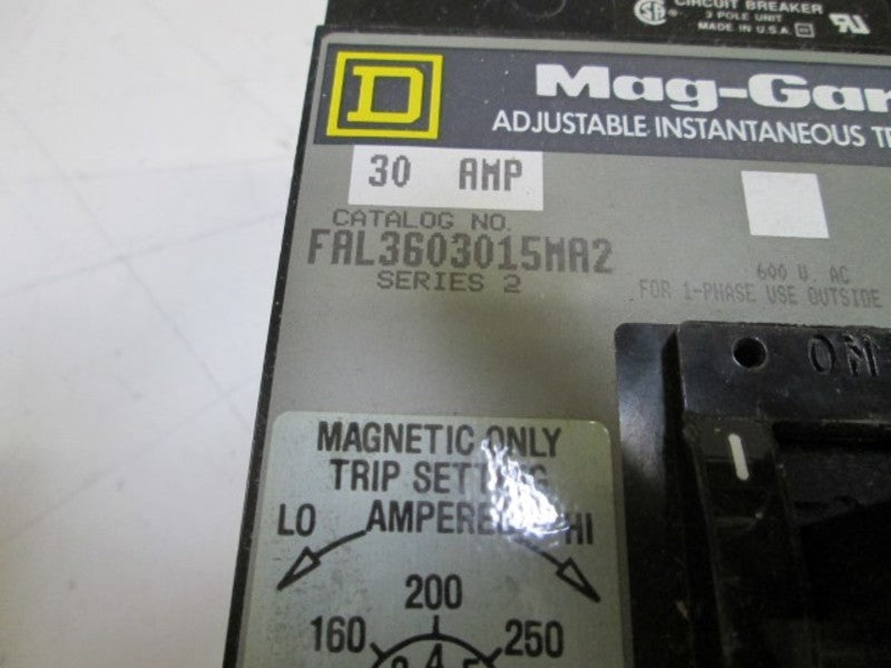 SQUARE D FAL3603015MA2 CIRCUIT BREAKER 30A (GREY) UNMP