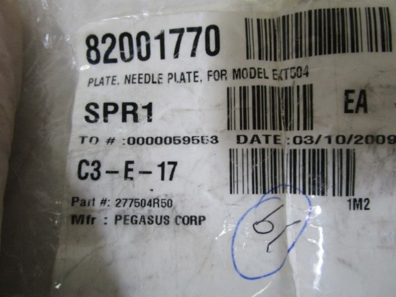 LOT OF 19 PEGASUS CORP. NEEDLE PLATE FOR MODEL EXT504 277504R50 NSNP