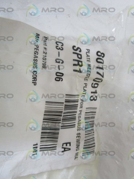 LOT OF 30 PEGASUS CORP. NEEDLE PLATE FOR SEWING MACH. 210799 NSNP