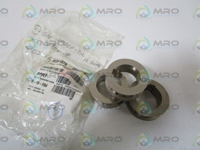 LOT OF 3 GREYDON INC. 16 TOOTH PULLEY GN2035D-02 NSNP