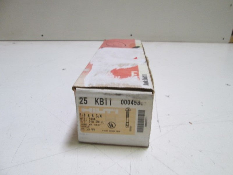 LOT OF 7 HILTI  5/6" DIA DRILL 5/8 X 4 3/4  KBII NSMP