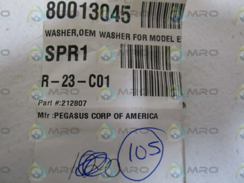 LOT OF 105 PEGASUS CORP. WASHER 212807 NSNP