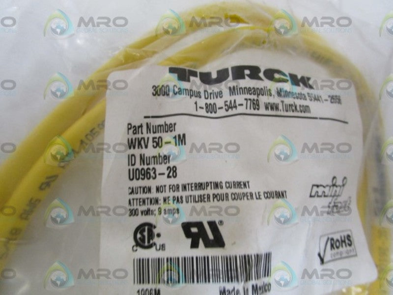 TURCK MOLDED CORDSET WKV50-1M NSMP