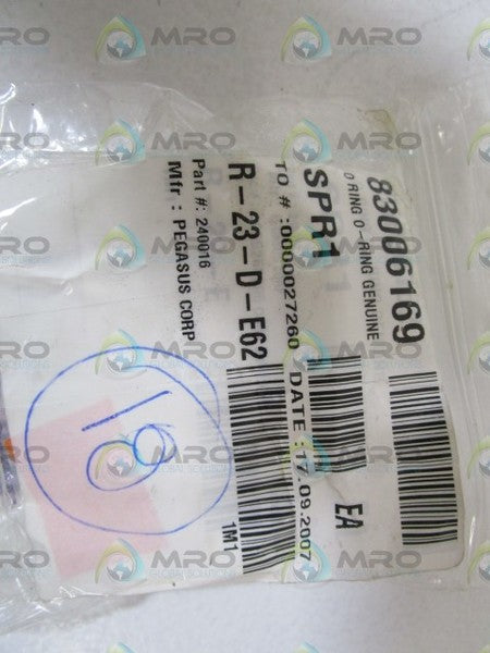 LOT OF 18 PEGASUS CORP. O-RING 240016 NSNP