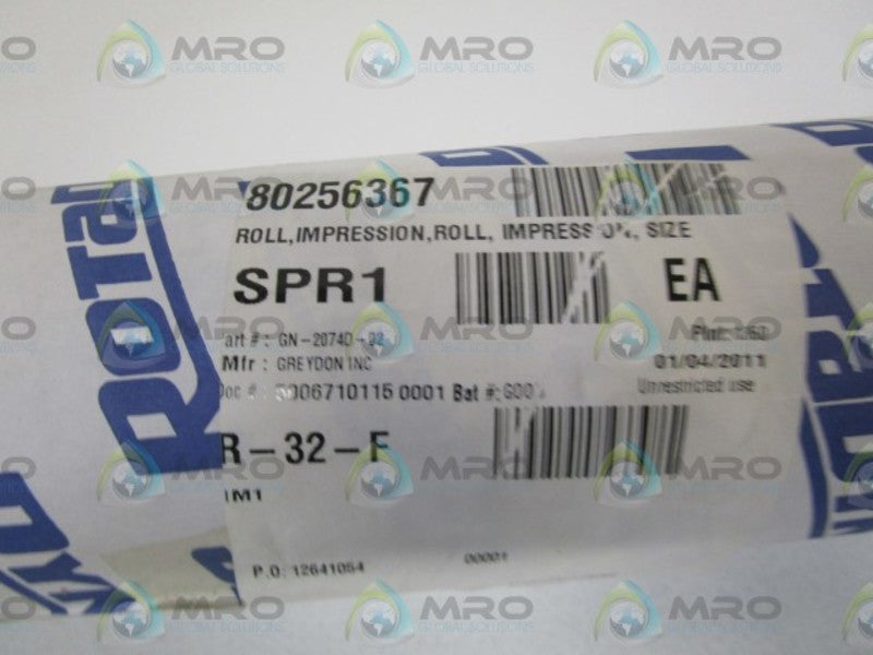 GREYDON INC. IMPRESSION ROLL GN-20740-02 NSNP