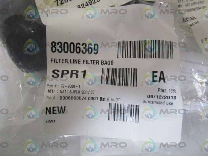 NATL SUPER SERIVICE LINE FILTER BAGS 72-9300-1 NSNP