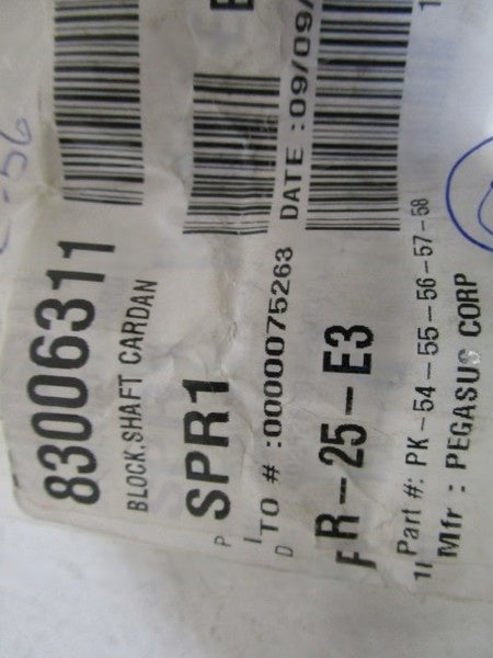 PEGASUS CORP. BLOCK SHAFT CARDAN PK-54-55-56-57-58 NSNP