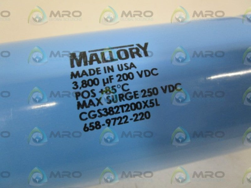 MALLORY CAPACITOR CGS382T200X5L NSMP