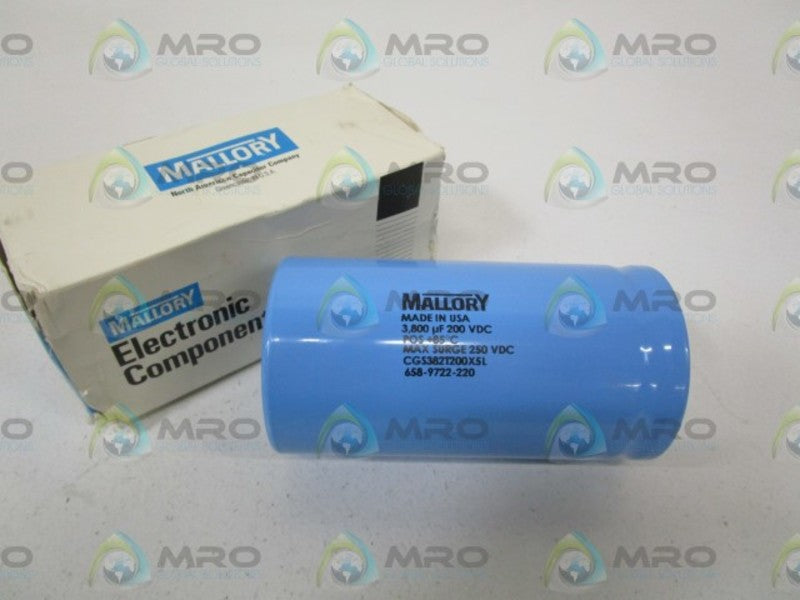 MALLORY CAPACITOR CGS382T200X5L NSMP